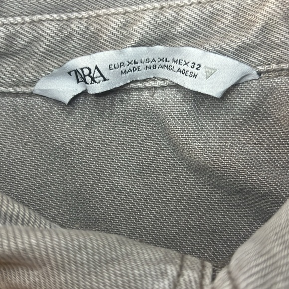 Zara XL Gray Cargo Jumper, jumpsuit (like new, small spot on sleeve pictured) - Picture 9 of 13